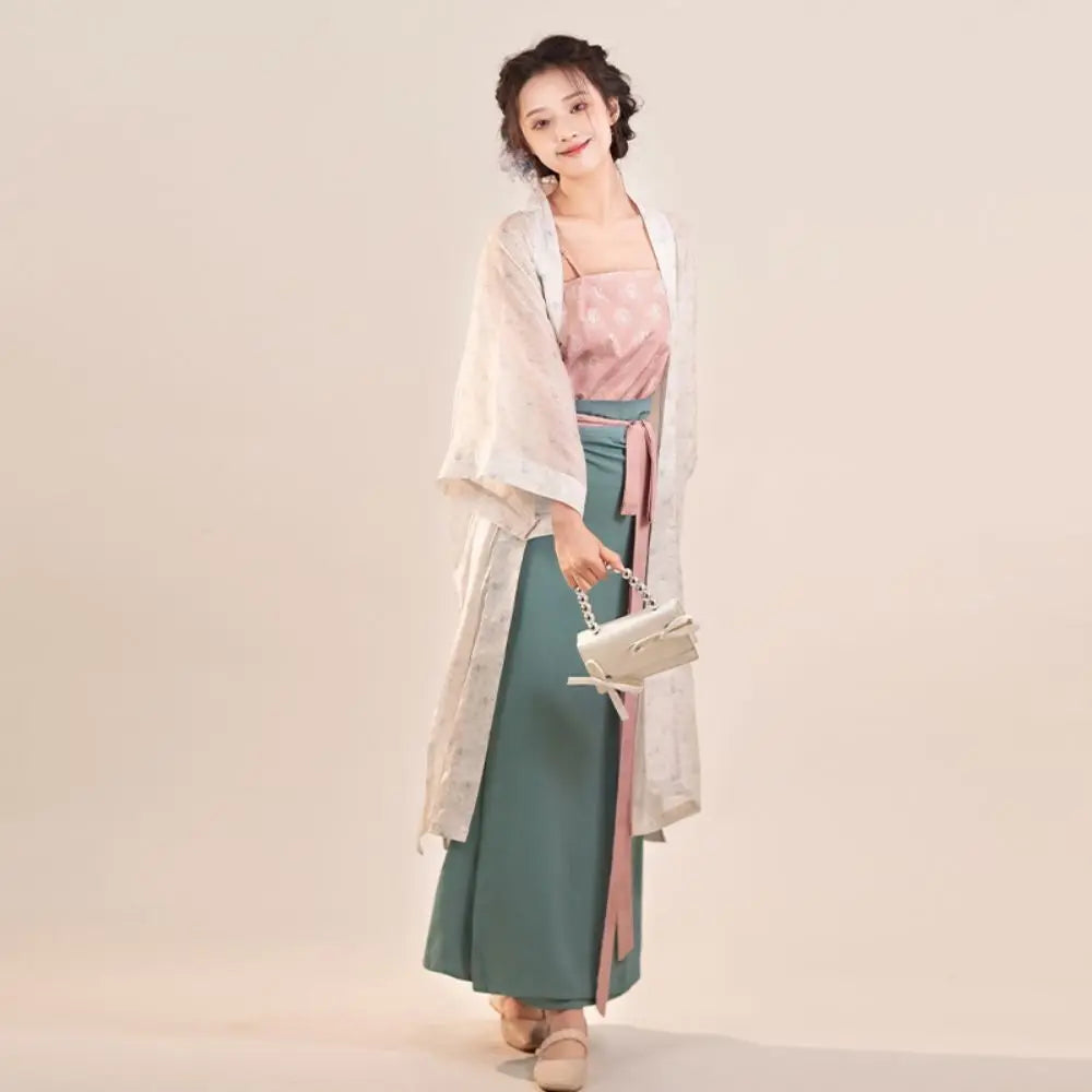 Song Dynasty Hanfu three-piece outfit for women featuring a stylish design, perfect for traditional occasions.