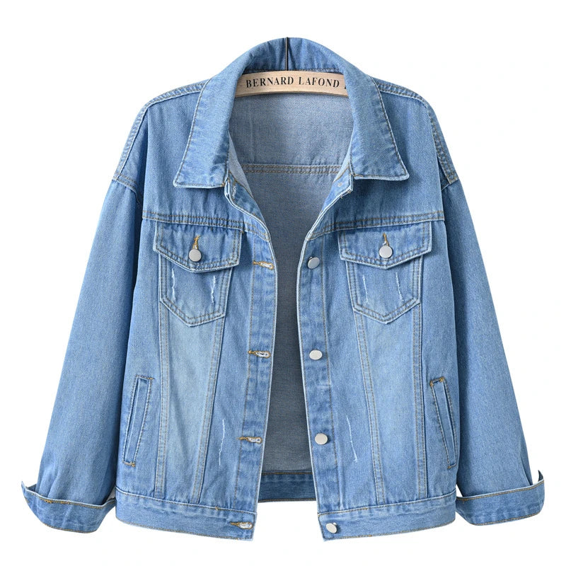 Pure Color Women's Denim Jacket