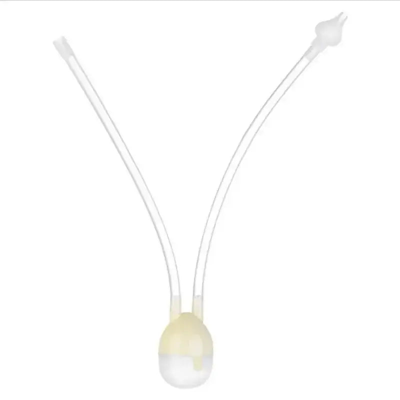 Mouth suction nasal aspirator for newborns, designed to safely clear nasal passages, made of soft silicone.