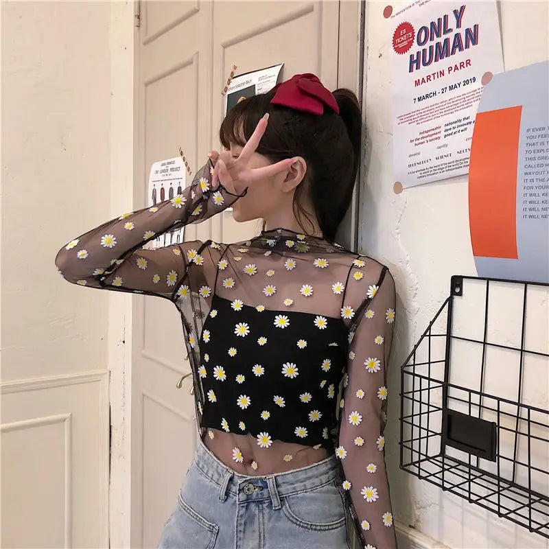 Women's Mesh Crop Top