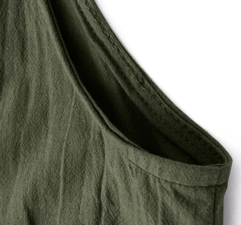 Women Cotton Wide Leg Jumpsuit