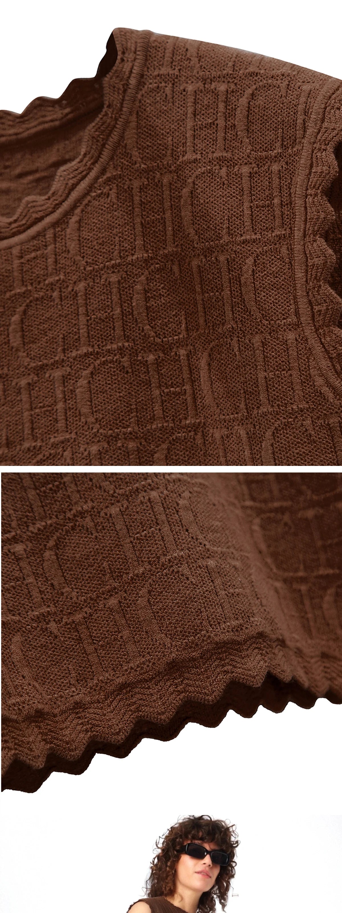 Knitted Texture Summer Casual Tank Top