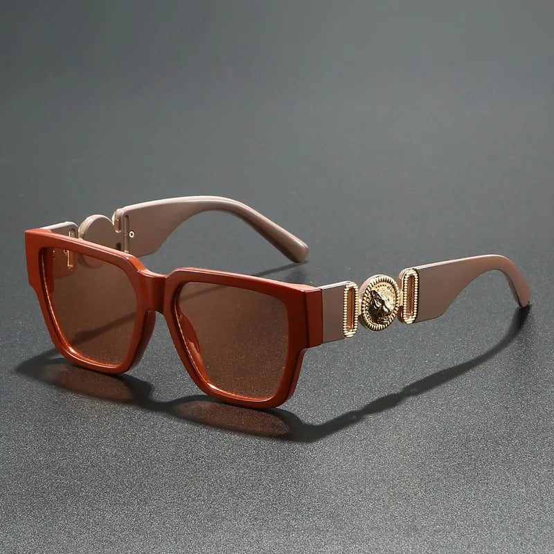 Signature Leopard Square Sunglasses