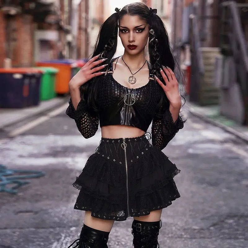 Women Harajuku Gothic Skirt