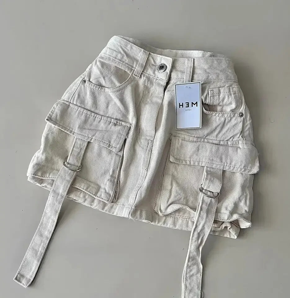 CamoChic™ – Camouflage Workwear Skirt (Mini Harajuku Hip Look)