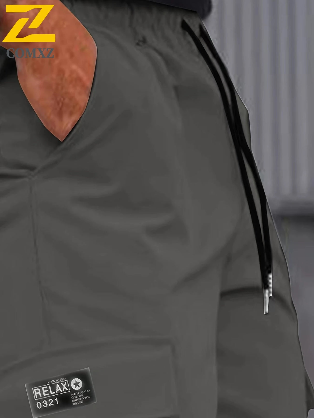 بنطلون كارغو رجالي من الحرير الجليدي للتبريد