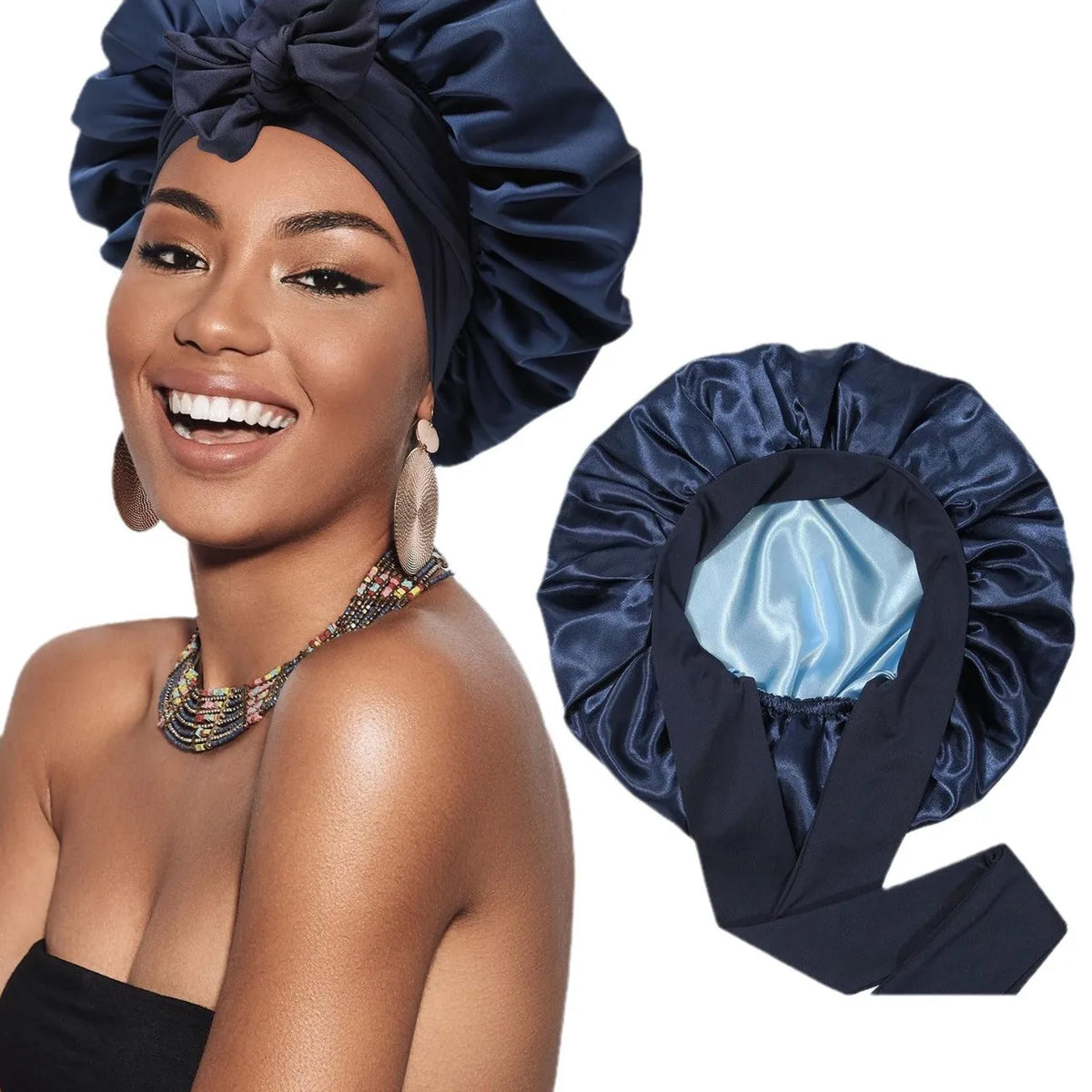Double Layer Satin Bonnet