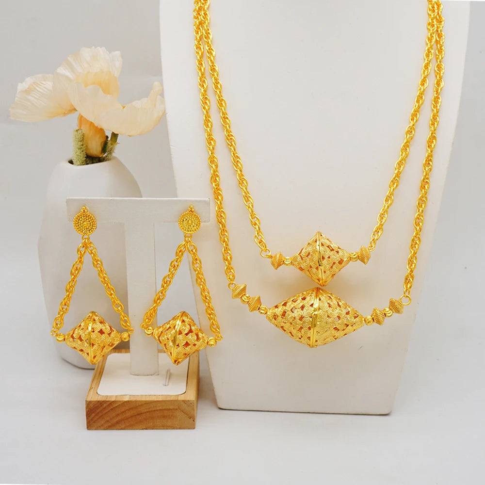 Dubai Gold Color Bridal Jewelry Set