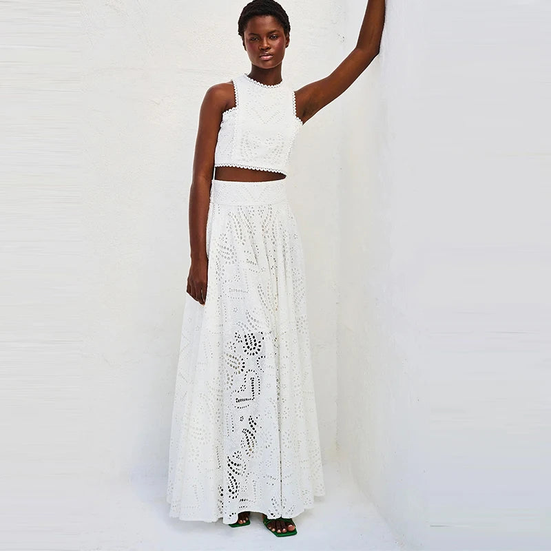 Women's Sleeveless Skirt Set