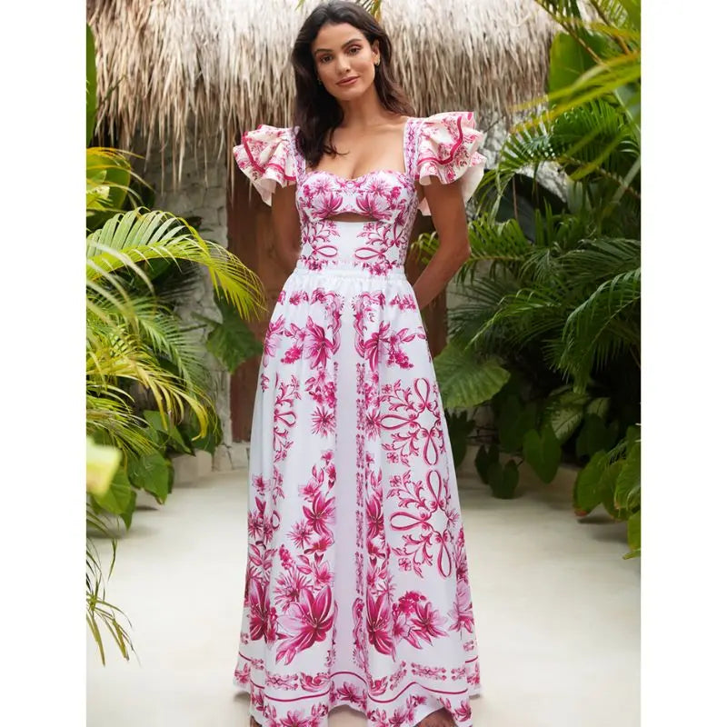 Vintage Print One Piece