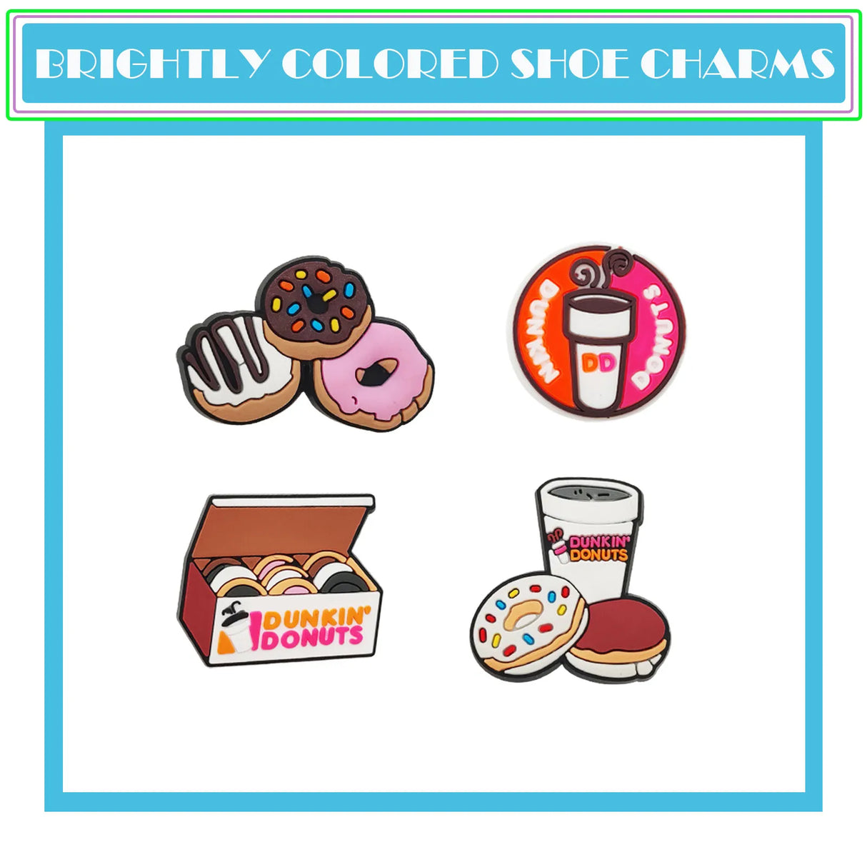 Women Food Cartoon Shoe Charms Cute Set