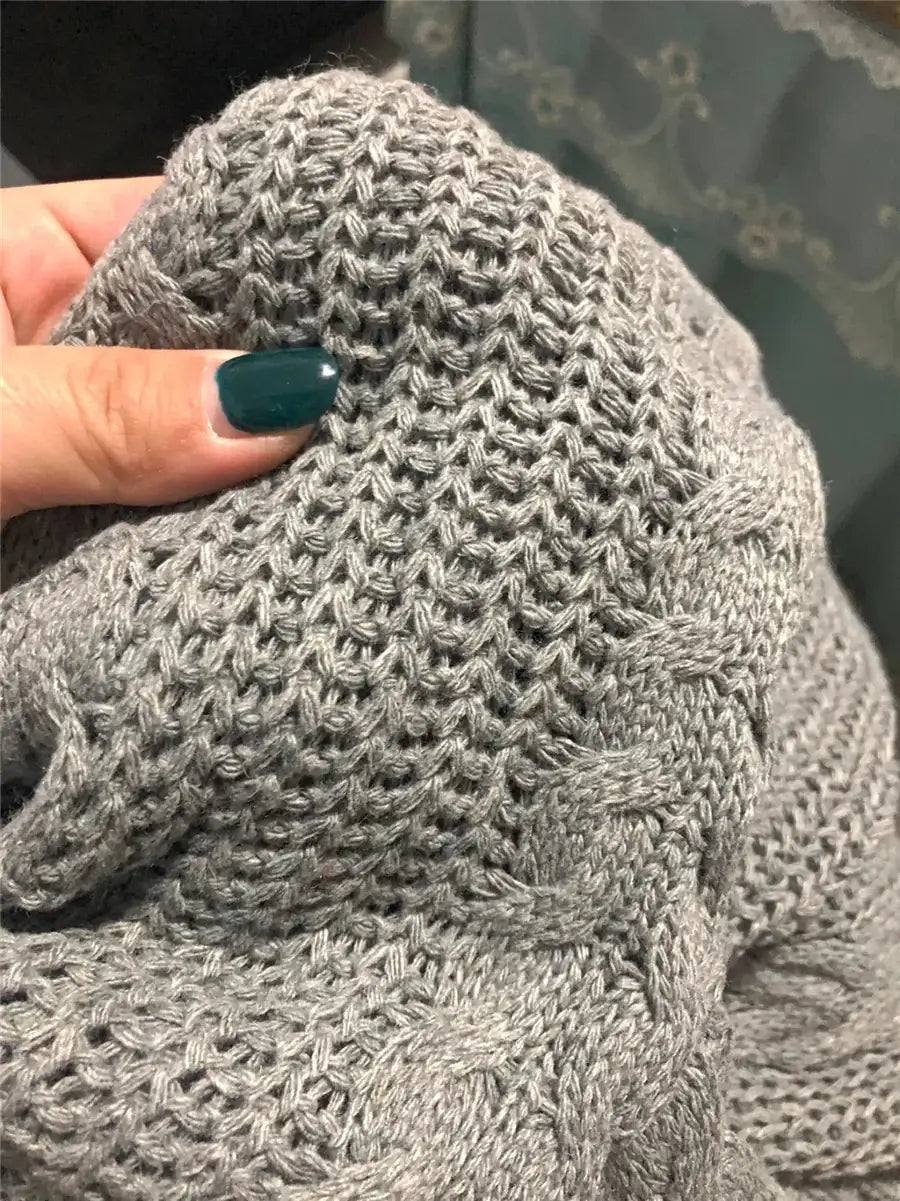 Women Hollow V-Neck Knit Cardigan