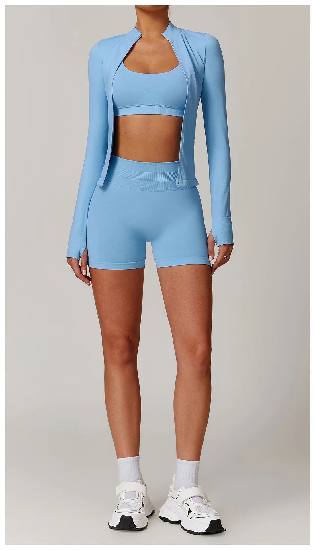 Seamless Women's Long Sleeve Yoga Jacket – Windproof Running Sports Top