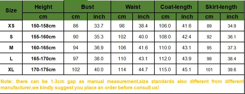 Size chart for Vintage Blue Hanfu Cosplay Dress showing measurements for XS, S, M, L, and XL in cm and inches.