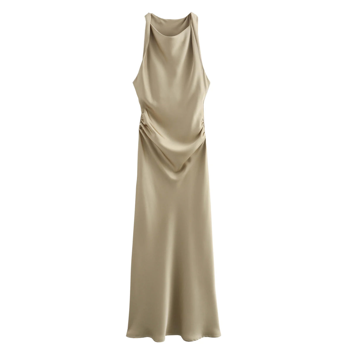 Luxe Satin Midi Elegance Dress