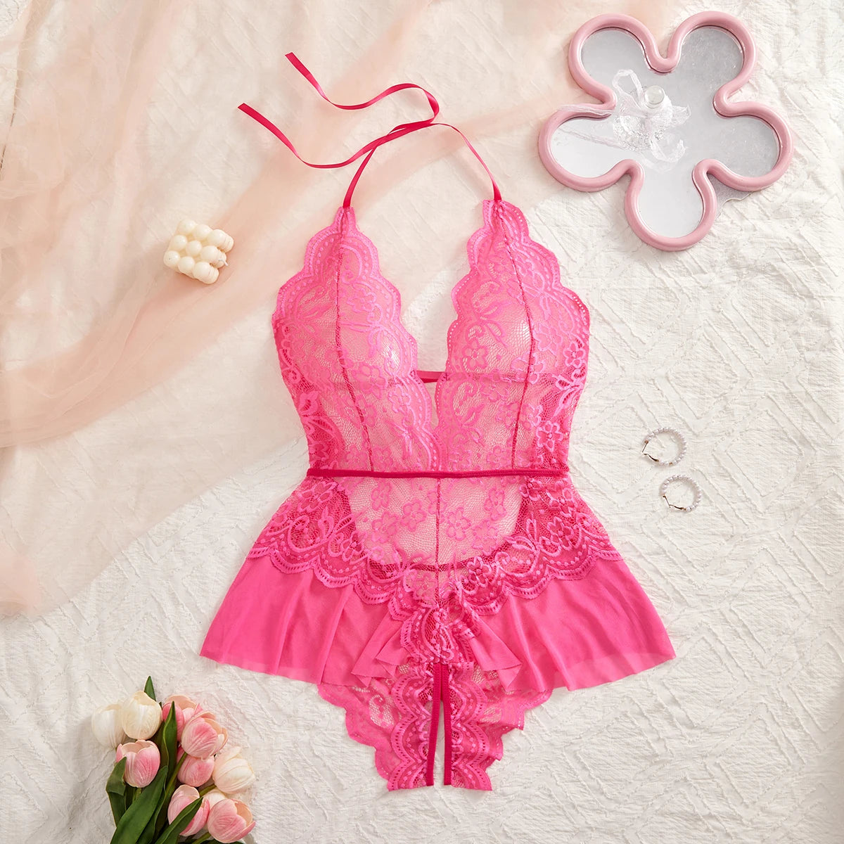 Plus Size Lace Bodysuit