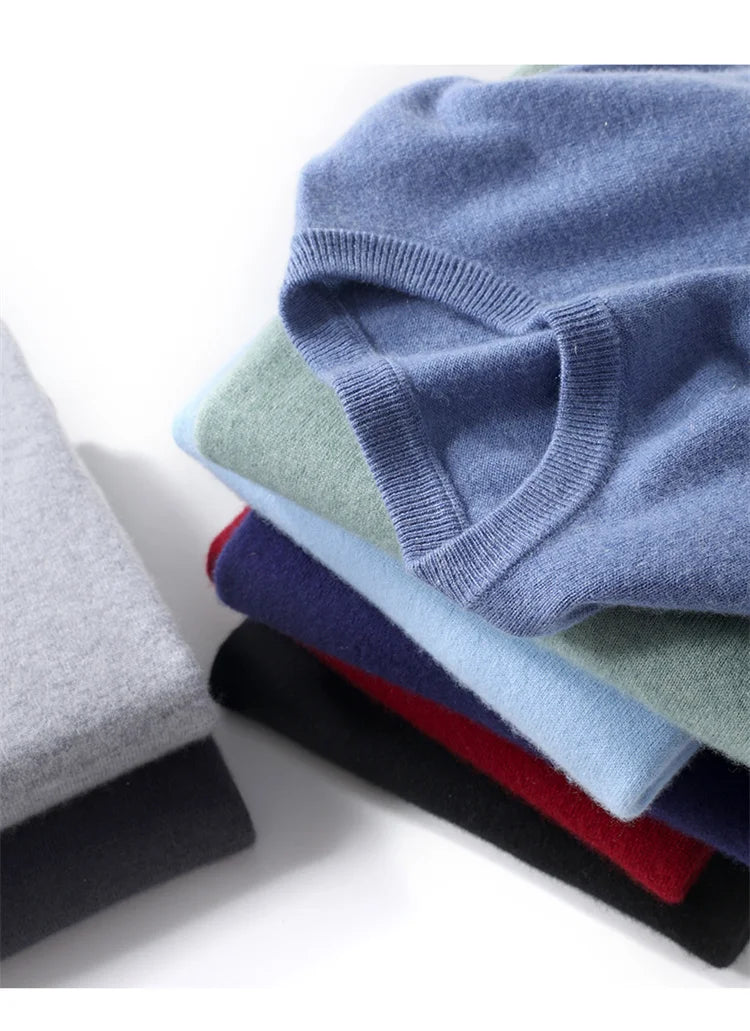 Men's Merino Wool Round Neck Sweater