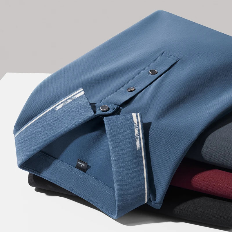 Men Plus Size Ice Silk Polo Shirt