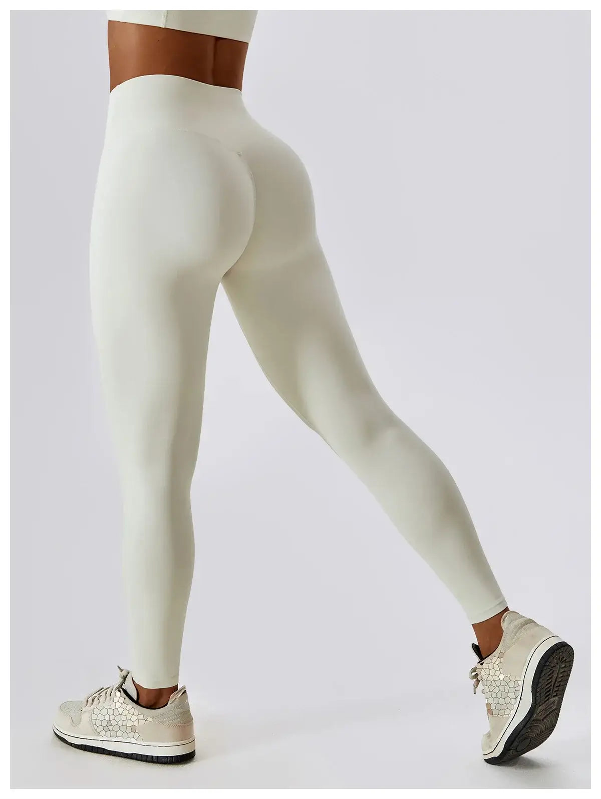 بنطلون يوغا نسائي بخصر مرتفع