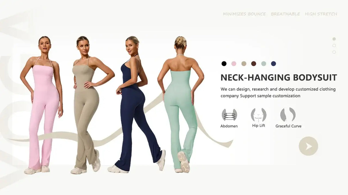 جمبسوت يوغا نسائي مفتوح الظهر