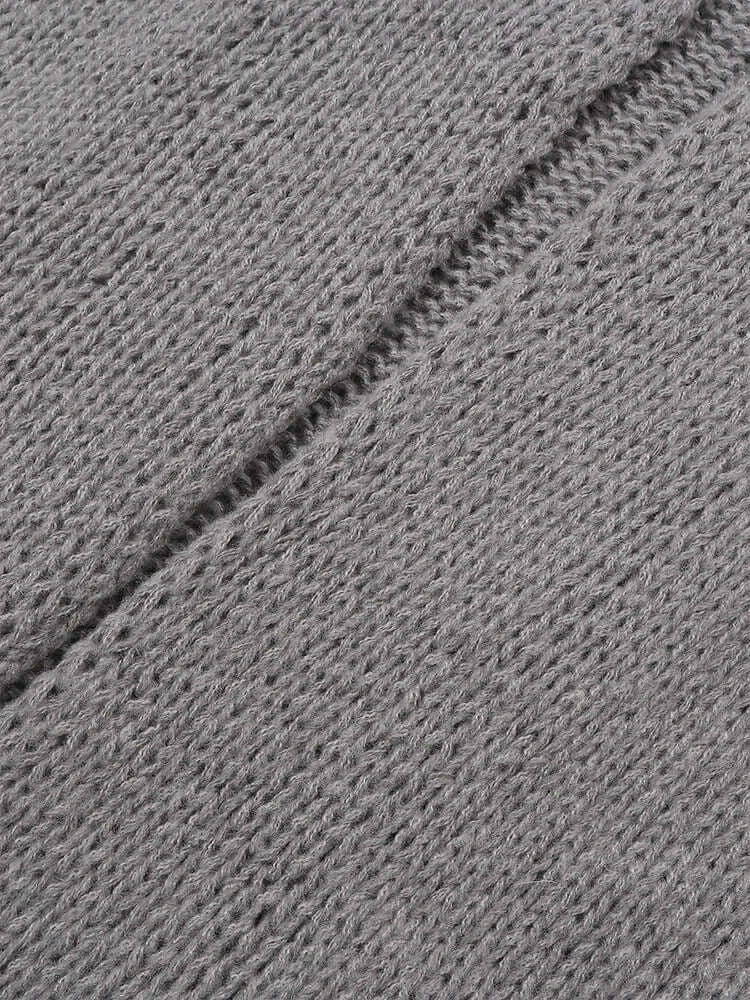 سترة طويلة محبوكة للنساء بمقاسات كبيرة