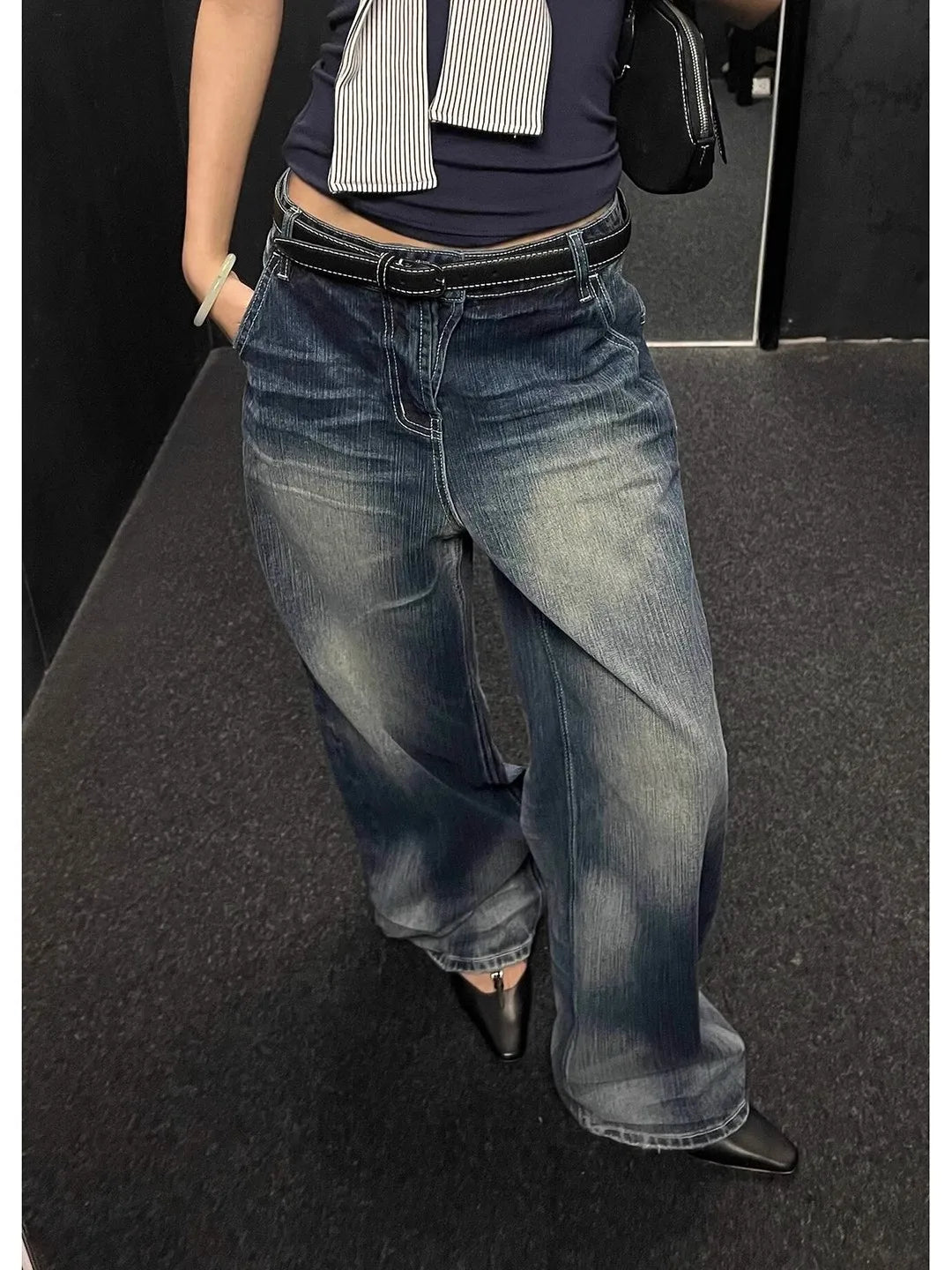 HighMuse™ – Vintage Wide Leg High Waist Denim Pants (Polished, Comfy & Versatile)
