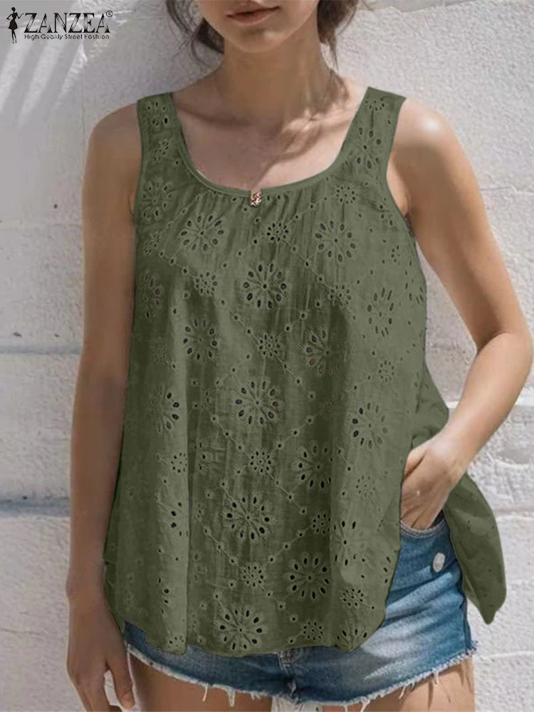 Isla Crochet Lace Tunic Blouse