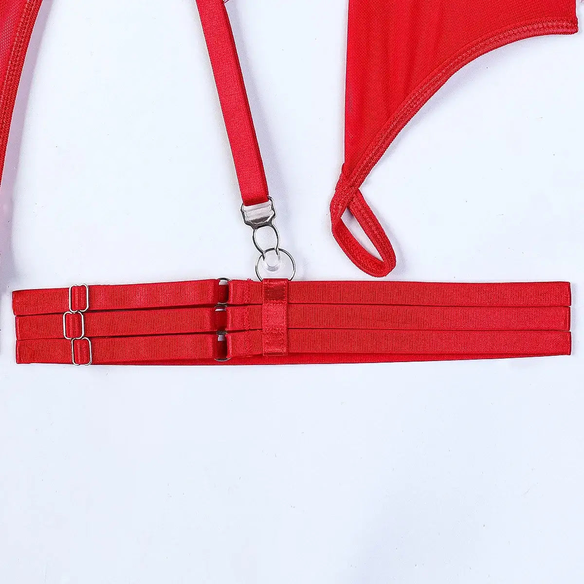 جمبسوت نسائي شبكي مع حمالة صدر