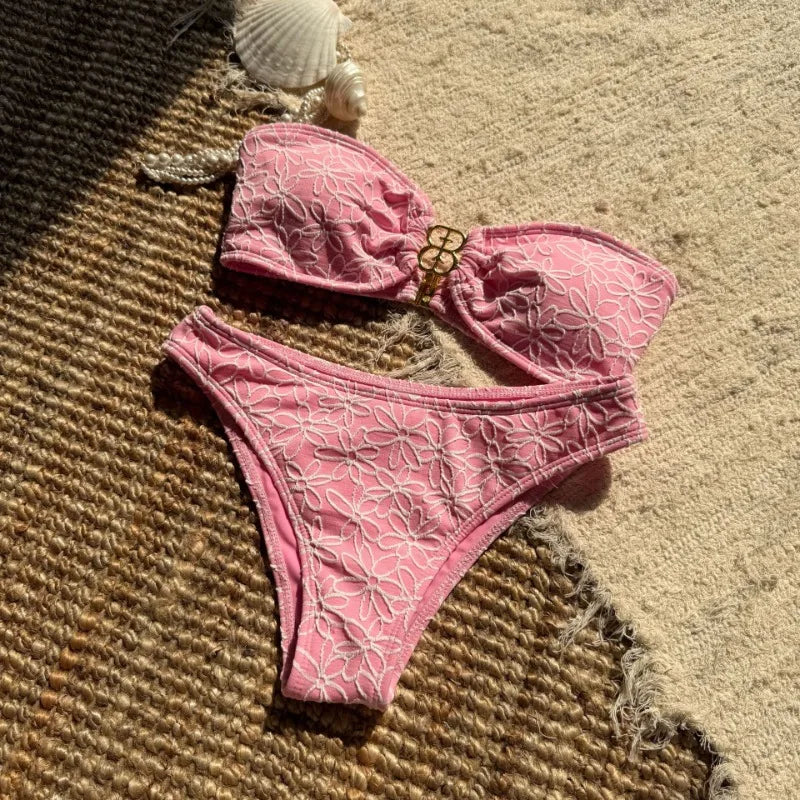 Women Bandeau Wrap Bra Top