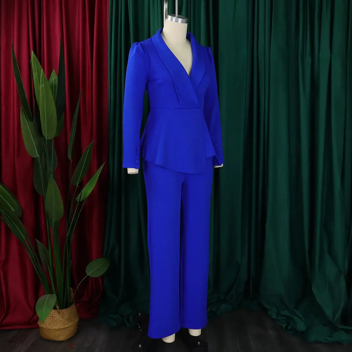 Women Plus Size Long Sleeve Pants Set