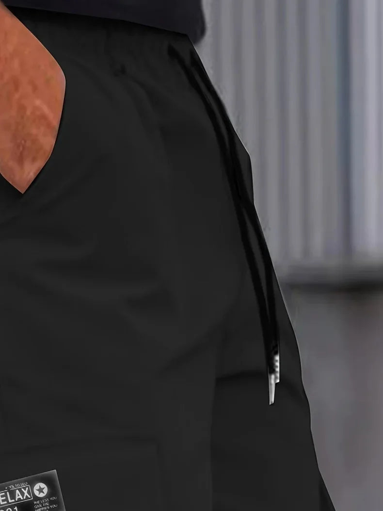 بنطلون كارغو رجالي من الحرير الجليدي للتبريد