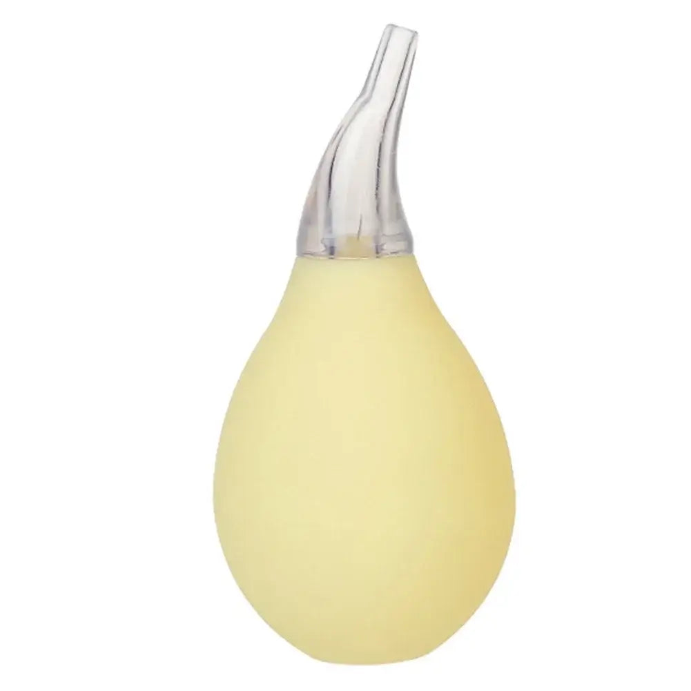 Kids Nasal Aspirator Waterdrop in soft yellow color, designed for safe nasal care for babies aged 0-36 months.