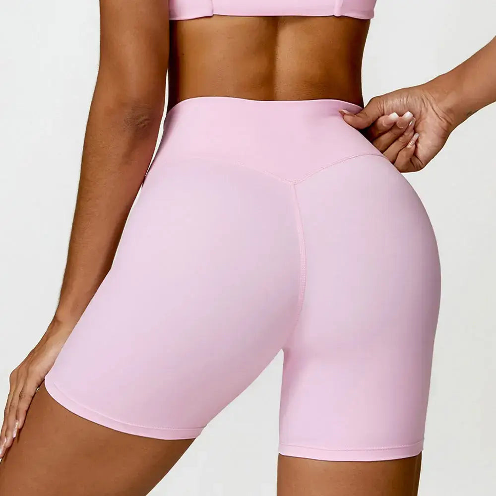 Women High Waist Yoga Fitness Shorts