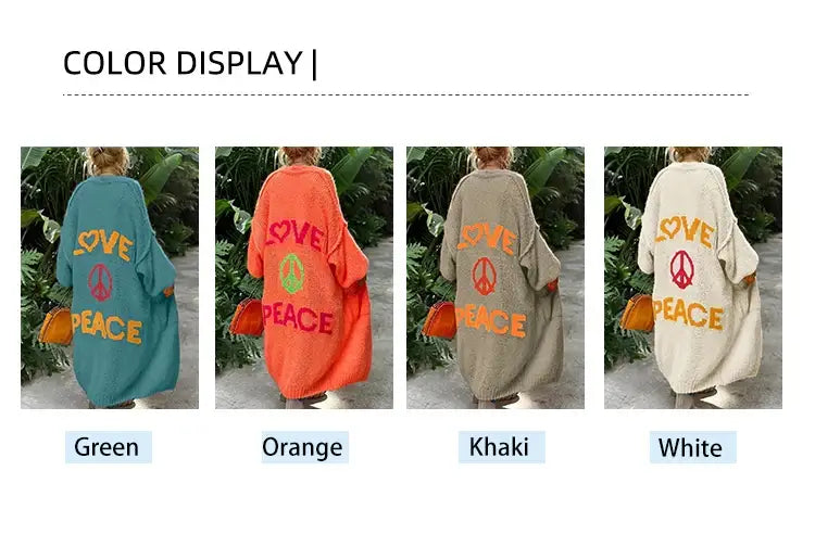 Women Plus Size Patchwork Knit Cardigan