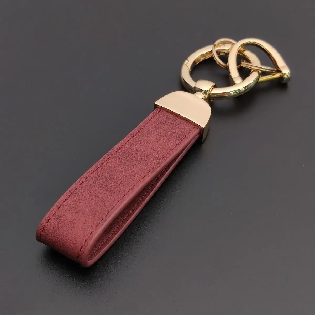 Custom Name Logo Leather Keychain