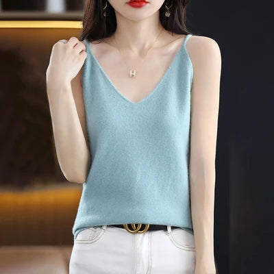 Knitted Summer V-Neck Tank