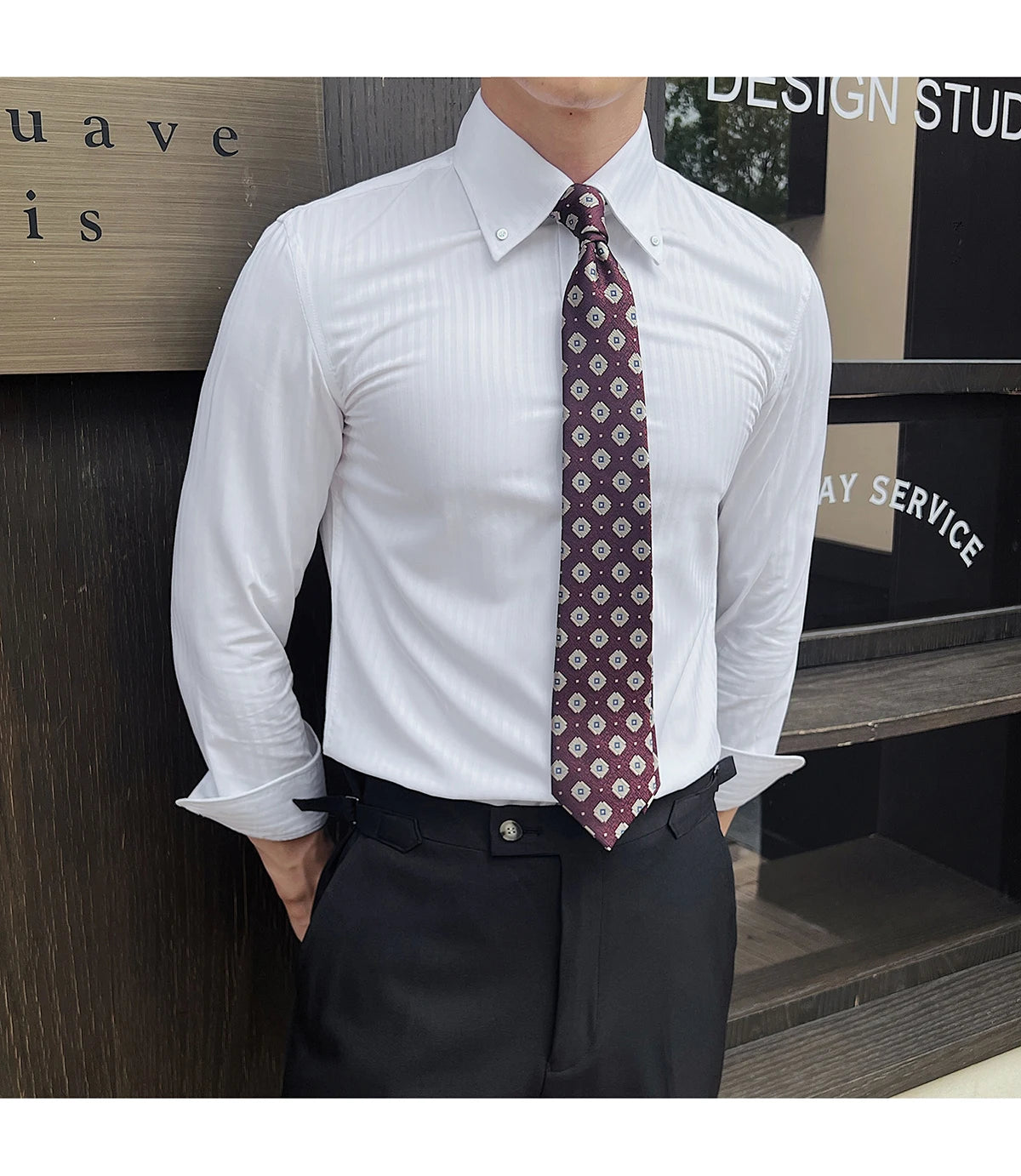 Men Slim Striped Shirt