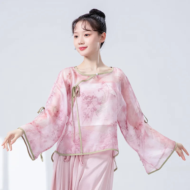 Classical Dance Tie-Dye Blouse