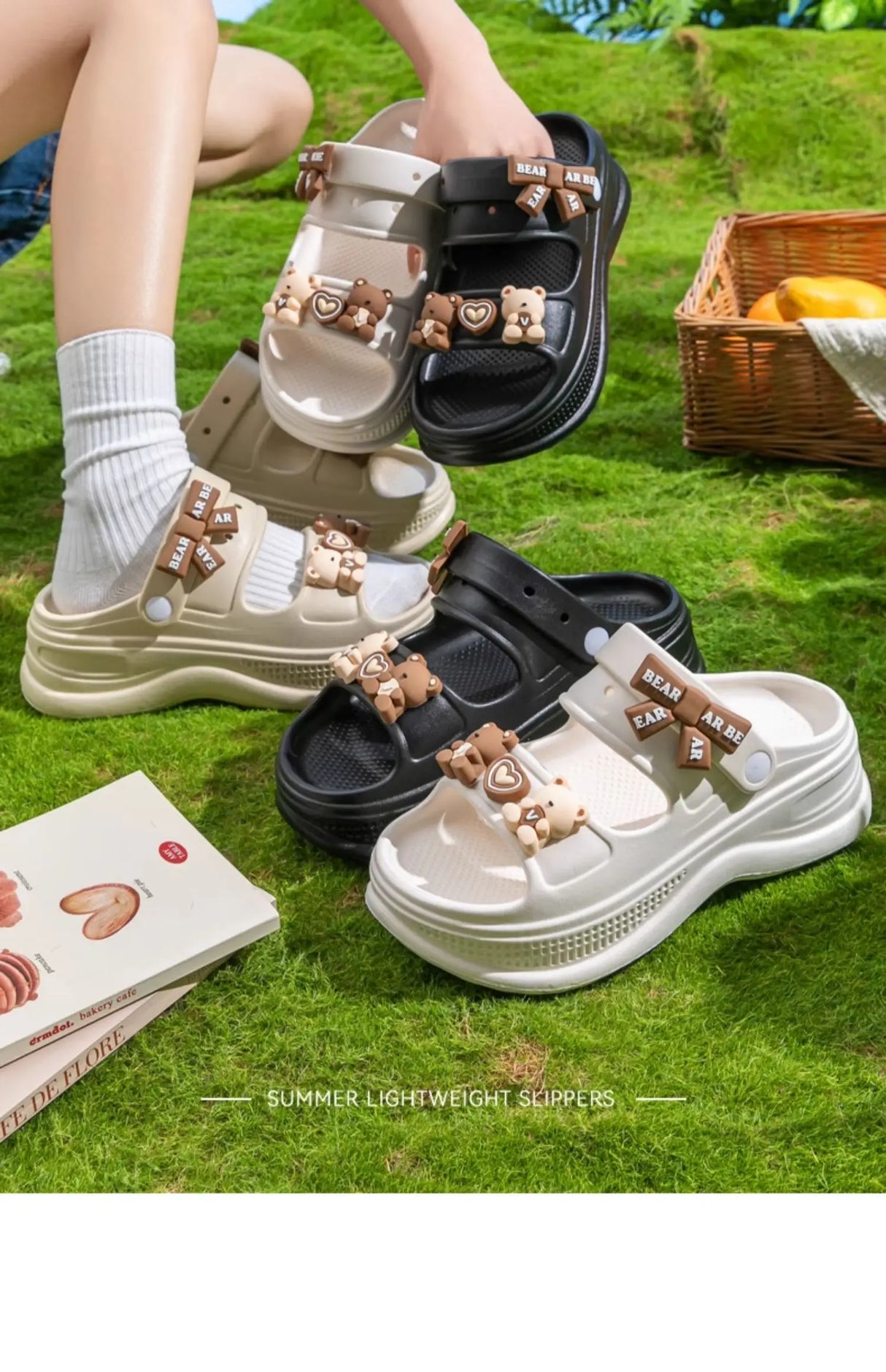 صنادل نسائية بكعب رفيع للصيف في الهواء الطلق