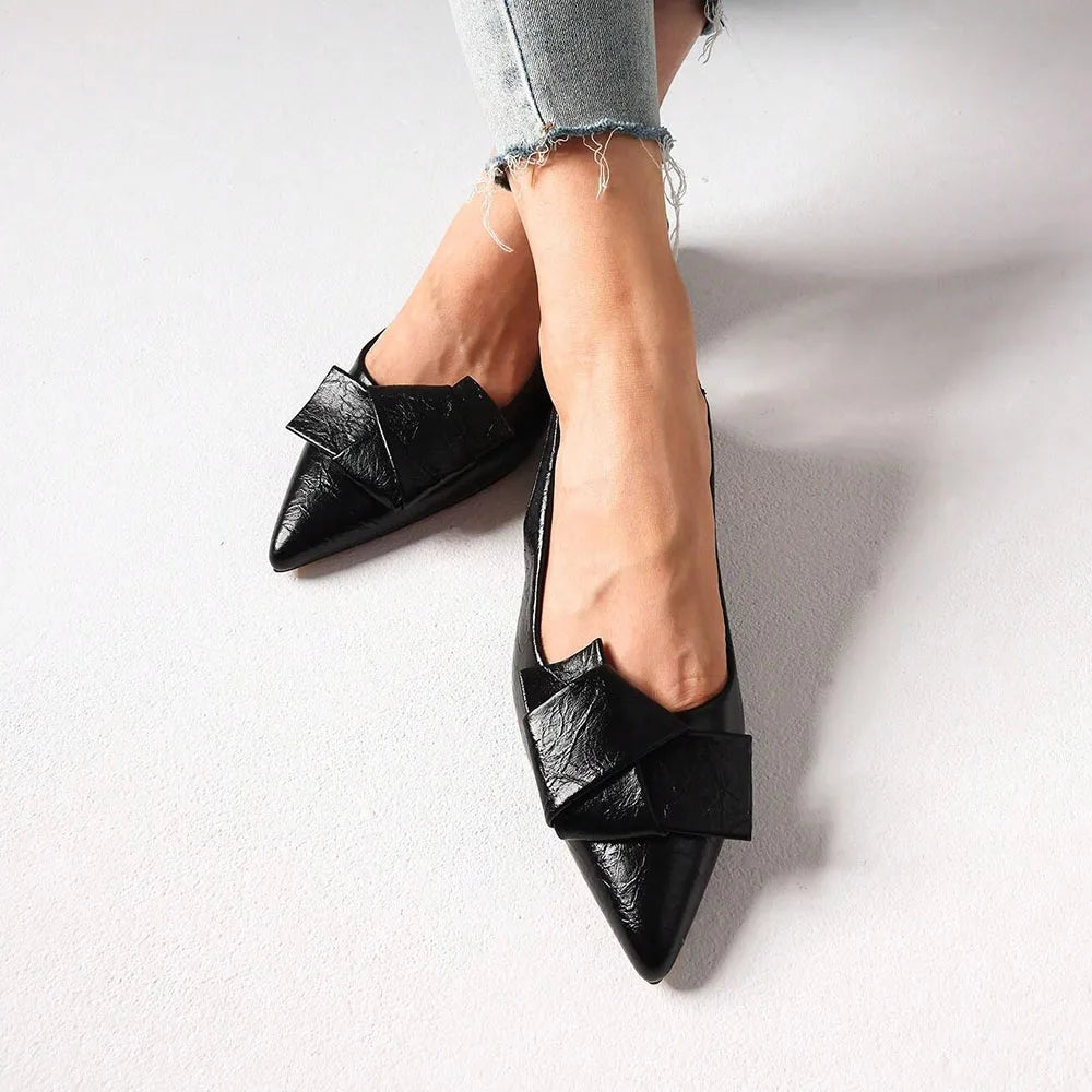 حذاء باليه جيلي فلات نسائي بمقدمة مربعة