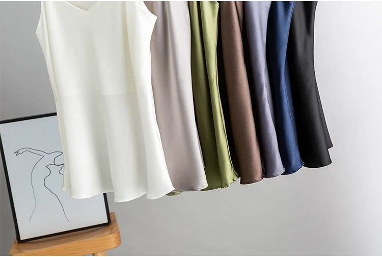 Double Layer Mulberry Silk Camisole Top