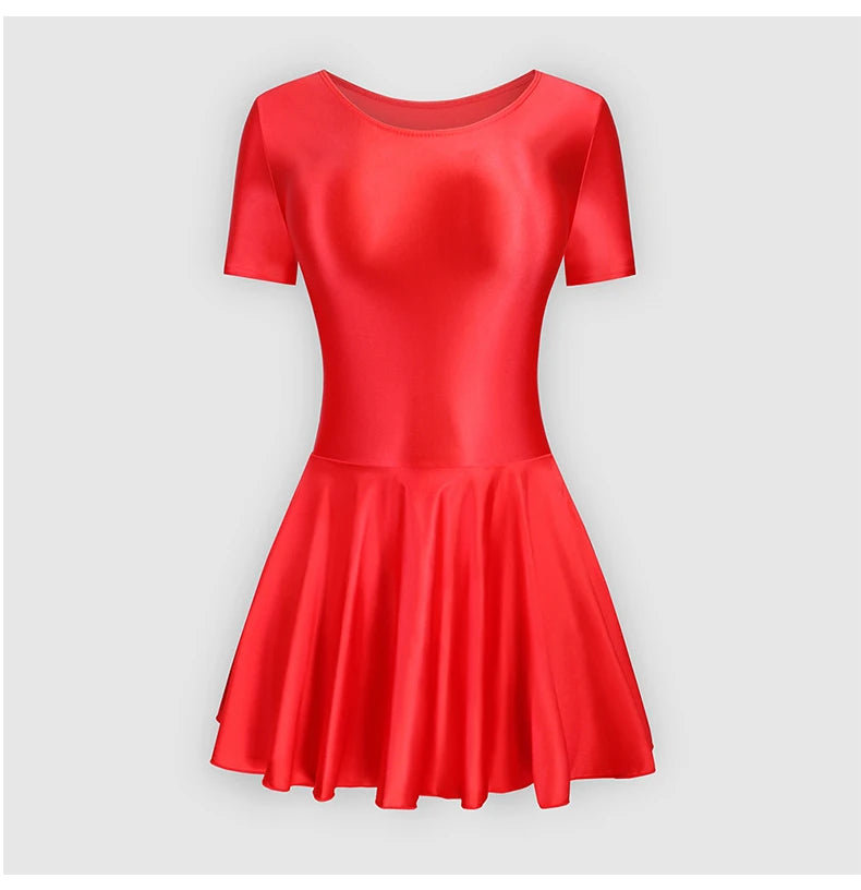 تنورة باليه رياضية من الساتان للنساء