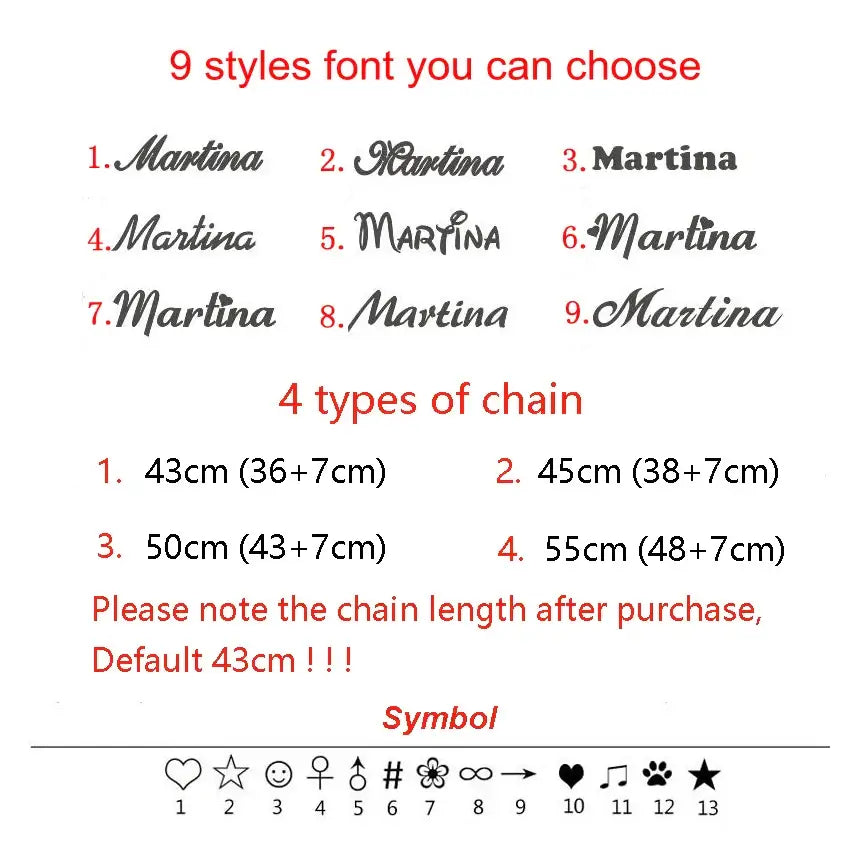 Custom Old English Name Necklace