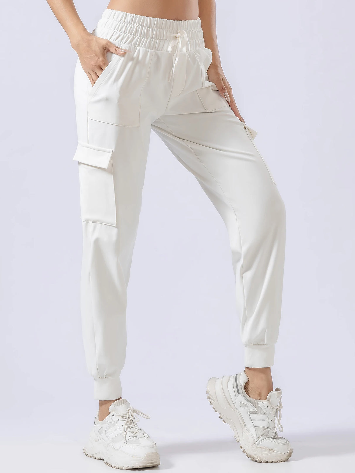 بنطلون رياضي شتوي من الصوف للنساء بمقاسات كبيرة