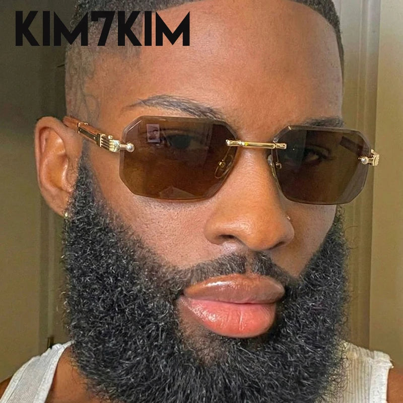 Elite Rimless Rectangle Sunglasses