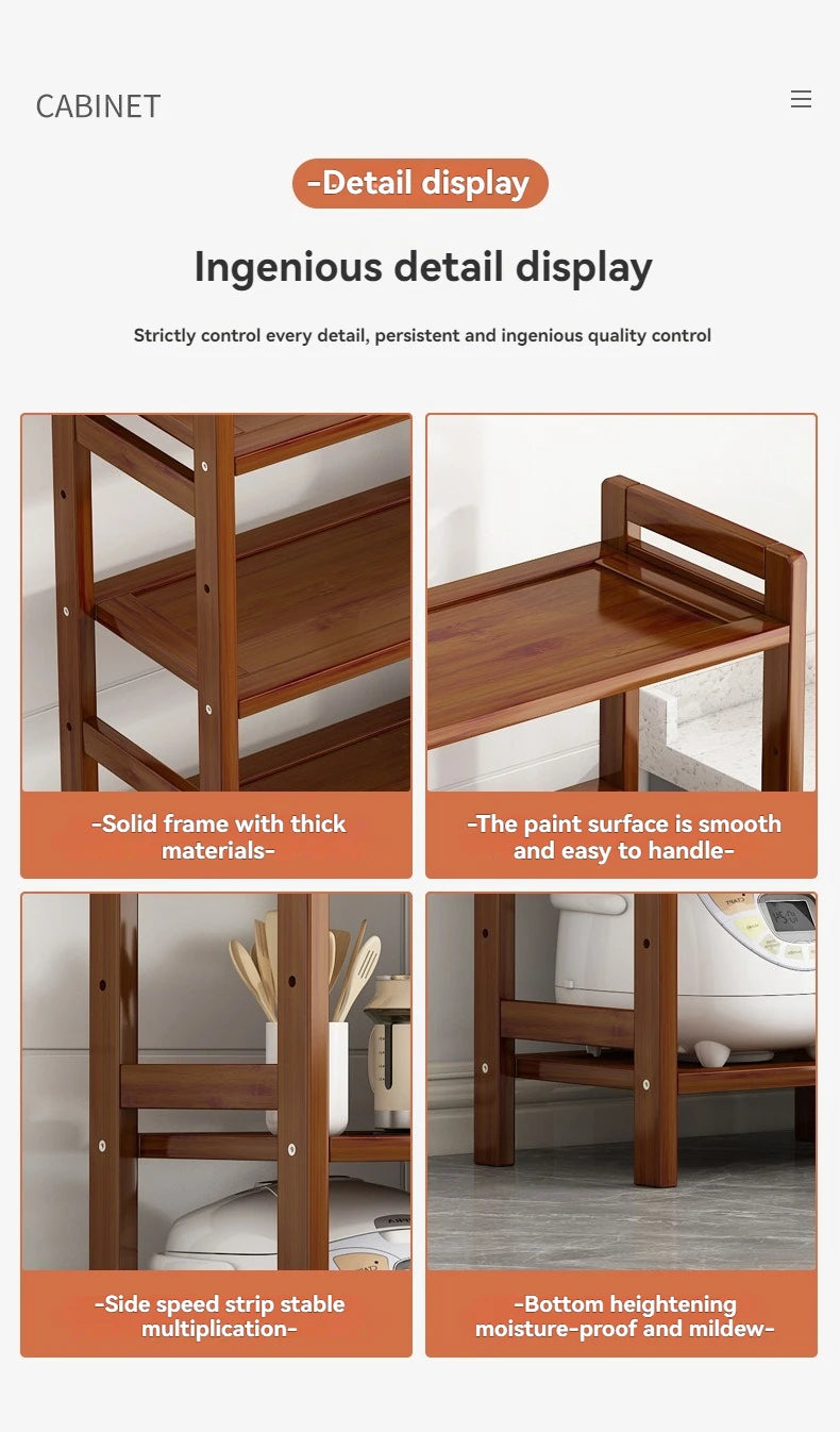 Multi-Layer Floor Standing Kitchen Shelf