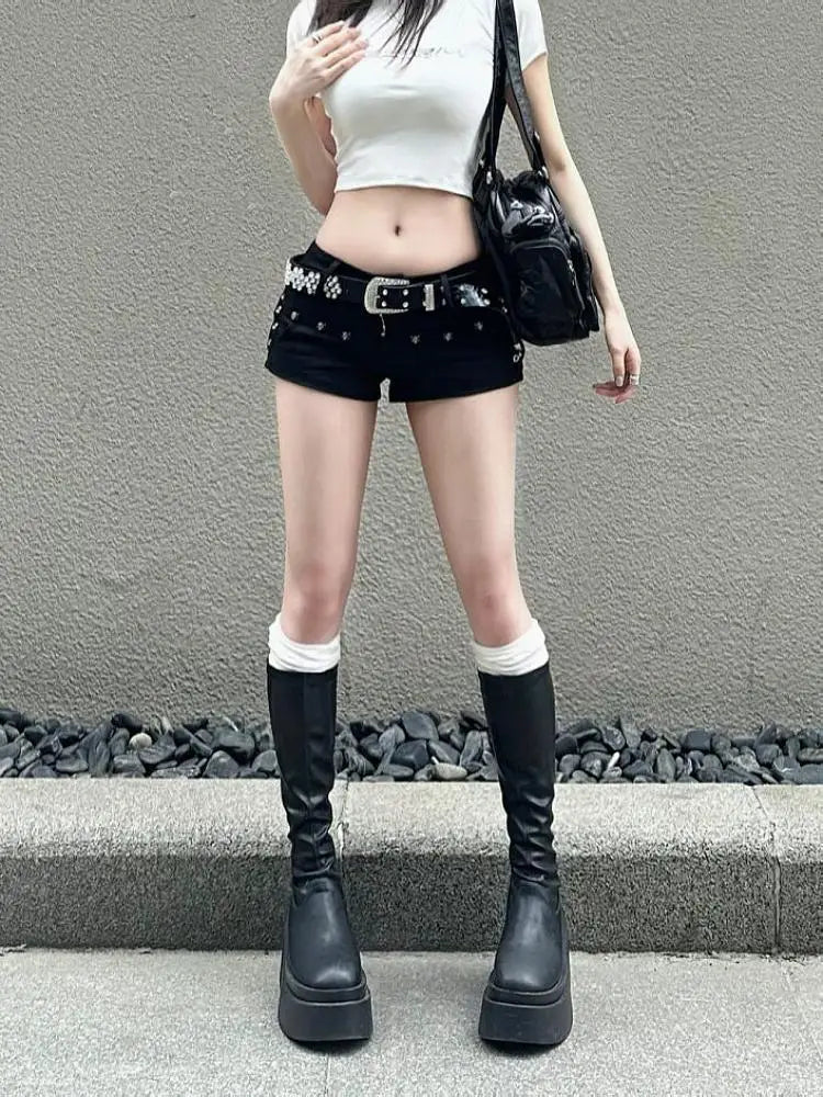 Women's High Waist Denim Shorts