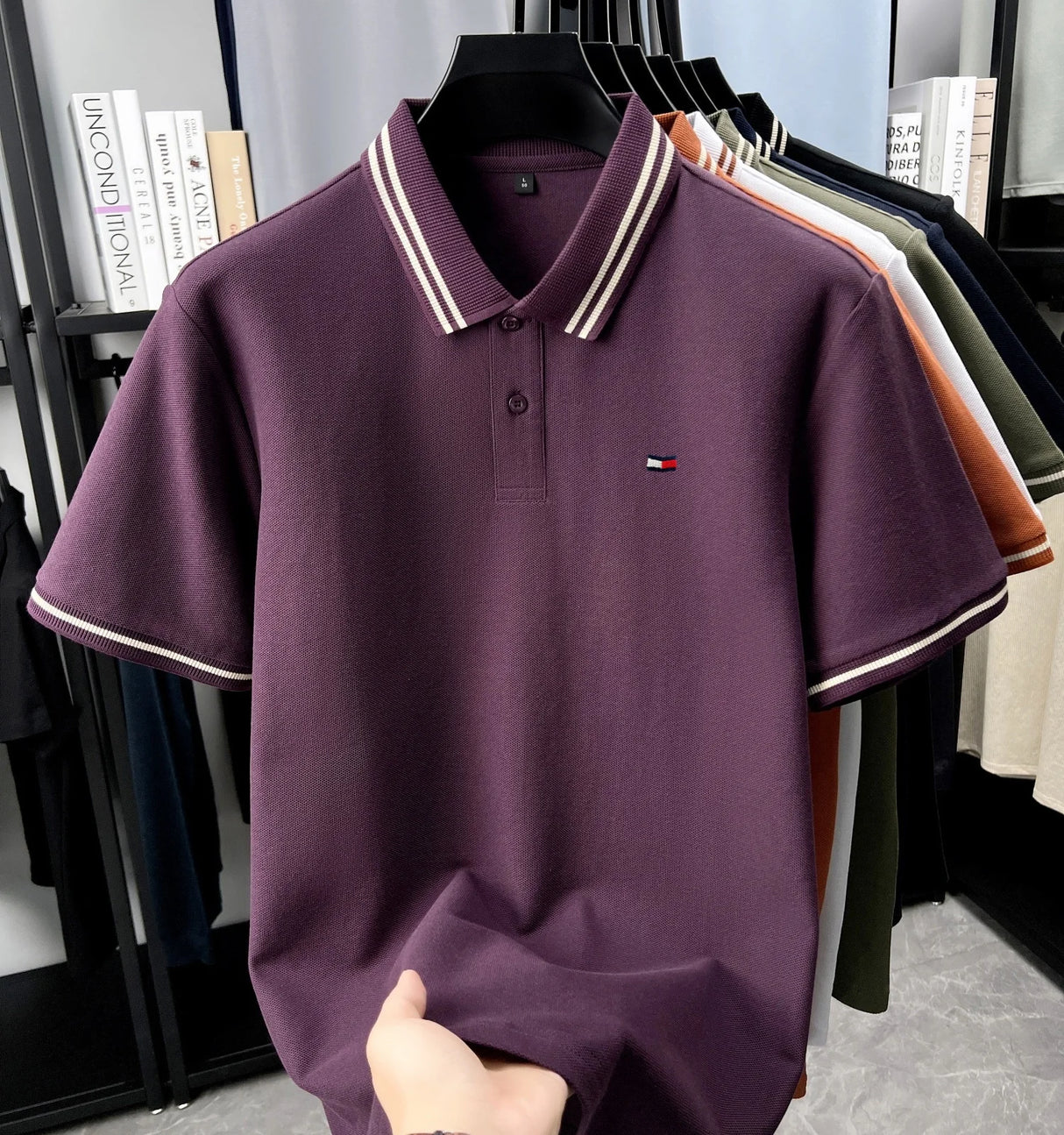 تي شيرت بولو رجالي فاخر مطرز