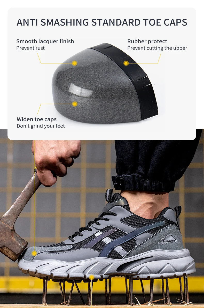 أحذية رياضية رجالية آمنة بأصابع فولاذية