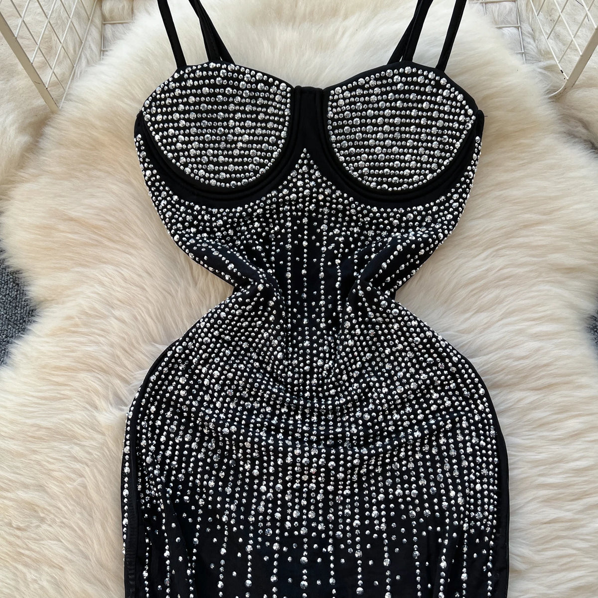 Women's Strapless Beaded Evening Dress